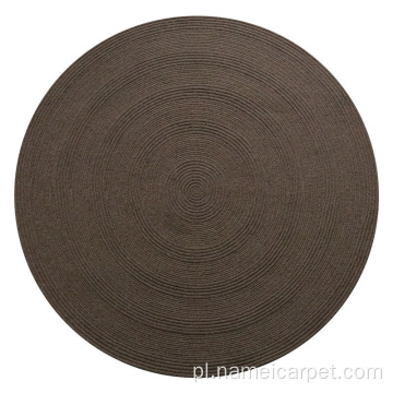 Plecione wełniane okrągłe dywany do salonu